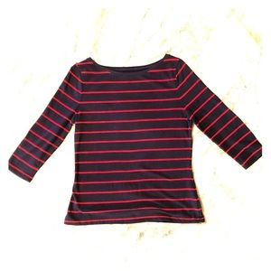 Stripped elbow length shirt